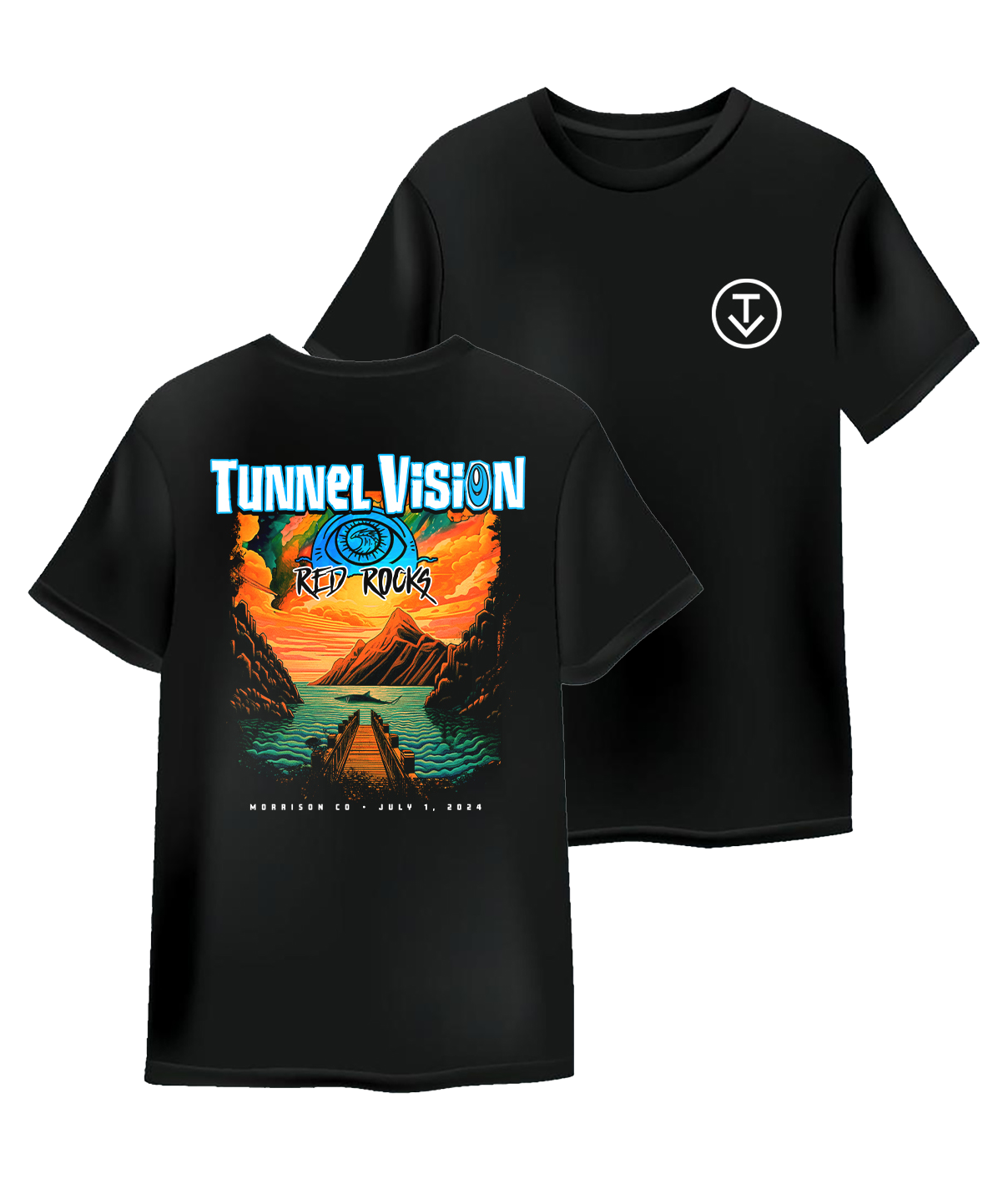 Red Rocks 7.1.2024 Tee (Black)